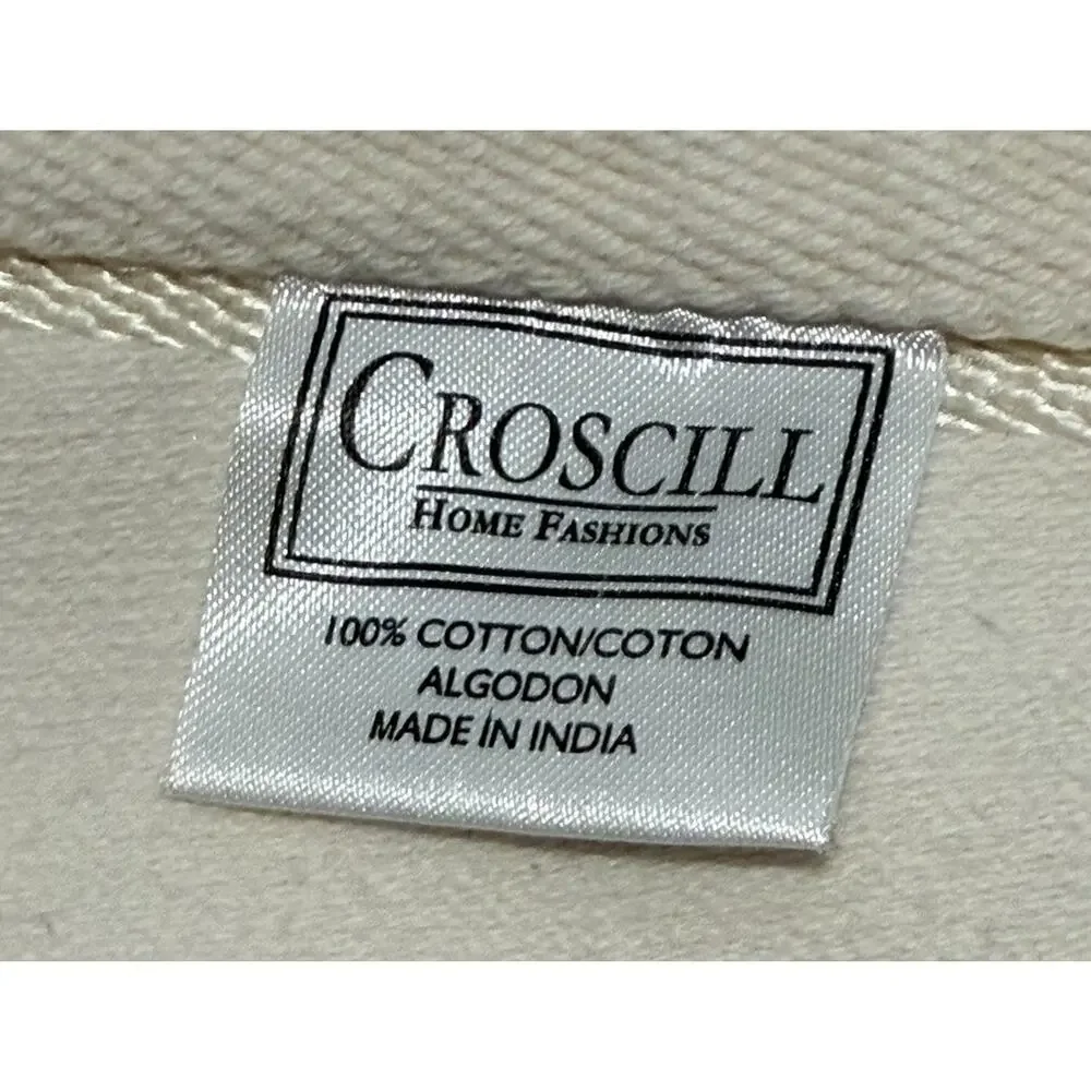 Croscill Chambord Cassis Washcloth Cream Purple Amythest Roses Lot of 2